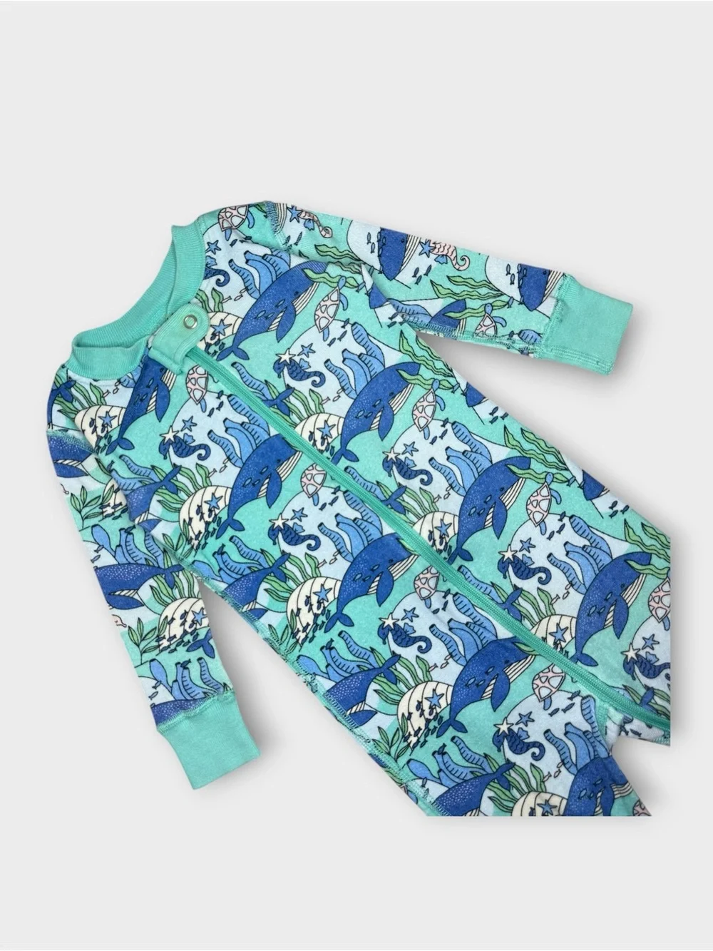 Hanna Andersson Blue & Green Under The Sea Organic Sleeper